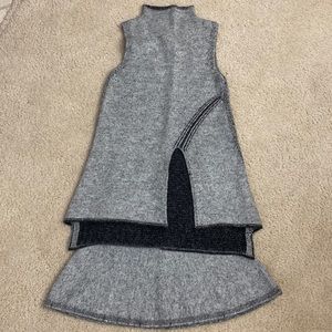 Zara Knit Grey Top & Skirt (Top- Small/ Skirt- Medium)